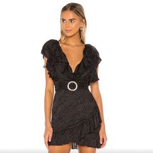Ruffled Black Mini Dress